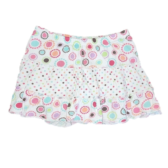 Jumping BEANS White Skort with Polka-Dots and Flowers Patterns - Picture 1 of 4
